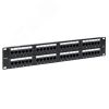 Патч-панель TERACOM PRO 19'Cat.6 2U неэкранированная UTP 48 портов RJ-45 Dual IDC EKF TRP-PPNL-6UTP-2U48