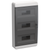 TEKFOR Корпус пластиковый ЩРН-П-36 IP41 черная прозрачная дверь IEK