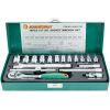 Набор головок торцевых 1/4''DR, 4-13 мм, 18 предметов Jonnesway S04H2118S