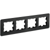 BRITE Рамка 4-местная РУ-4-2-Бр стекло черный RE IEK
