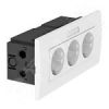 Блок розеточный укомплектованный AR45 (маркировка 3xModul45 84x185x59 мм белый) OBO Bettermann SDE-RW D0RW3B