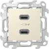 Зарядное устройство розетка 2хUSB, слоновая кость Simon 2411096-031