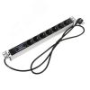 Блок розеток Rem-16 фильтр защиты индикатор 7 Schuko 16A 19' шнур 3 м REM R-16-7S-FI-440-3