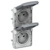 Plexo Розетка 2К+З SCHUKO 2п вертикальная LEGRAND 069563