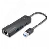 Хаб USB 3.0 M на 3 порта OTG USB 3.0, RJ45 Vention CHNBB