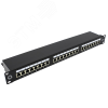 Патч-панель 19'. 24 порта RJ-45. FTP. Cat.5e. 1U СУПР 10-0402