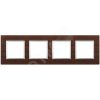 Рамка на 4 поста, дерево, Эра Elegance, венге+алюм, 14-5304-10 ЭРА Б0034587