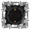 Розетка 2P+E 16A-250В, штор. с 2xUSB 5В-3А, Эра12, чёрный (10/100/2000) 12-4109-06 ЭРА Б0047845