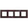 Рамка на 4 поста, стекло, Эра Elegance, бордо+антр, 14-5104-25 ЭРА Б0034533