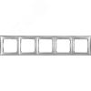 VALENA Рамка 5 постов горизонтальная алюминий Daccord/Legrand 770155