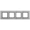 Рамка на 4 поста, металл, Эра Elegance, сталь+антр, 14-5204-41 ЭРА Б0034563