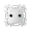 Розетка TV-SAT оконечная цвета алюминий S24 Harmonie Simon 2410486-033
