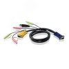 Кабель KVM VGA, USB, аудио, 1.2 метра Aten 2L-5301U