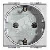 LivingLight Розетка силовая 2К+З с автоматическими клеммами алюминий BTicino NT4141AN