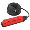 Удлинитель силовой UK-4e-3x1,5-10m-IP44(KG) с заземлением 4 розетки каучук 10м КГ 3х1,5мм2 IP44 ЭРА Б0057586