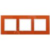 Рамка на 3 поста, стекло, Эра Elegance, оранжевый+бел, 14-5103-22 ЭРА Б0034513