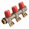 Коллектор VBS с красными вентилями, 3/4НР под евроконус, 3/4 - 2xEK Henco VBS050502-RO