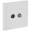 FORTE&PIANO Розетка двойная TV+SAT FP238 белый IEK