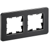 BRITE Рамка 2-местная РУ-2-1-Бр металл черный RE IEK