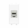Компьютерная розетка RJ-45 без шторки модульная, кат.6А экранированная, &quot;Avanti&quot;, &quot;Белое облако&quot;, 1 модуль