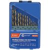 Набор сверл по металлу с кобальтом 5% в металлической коробке, 1.5-6.5 мм (через 0.5мм + 3.2мм, 4.8мм), 13 шт, Cutop Profi CUTOP 48-601