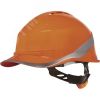Каска защитная DIAMOND VI WIND из ABC с вентиляцией оранжевого цвета Delta Plus DIAM6WTRORFL