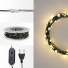 Гирлянда светодиодная Роса с контроллером 30м 300LED теплый белый IP20 230В зеленый провод Neon-Night 303-276