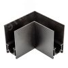 Коннектор UBX-MS21/35 BLACK для накладных магнитных шинопроводов, 35мм. Угловой. Горизонтальный. Черный. ТМ Uniel UL-00008729