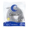 Патч-корд U/UTP, категория 6, 2xRJ45/8p8c, неэкранированный, серый, LSZH, 15м Cabeus PC-UTP-RJ45-Cat.6-15m-LSZH