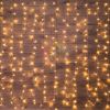 Гирлянда светодиодная Дождь 1.5x1.5 м, прозрачный ПВХ, 144 LED с контроллером, теплое белое свечение Neon-Night 235-036