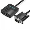 Конвертер мультимедиа VGA + аудио на HDMI, 0.15 м., черный Vention ACNBB