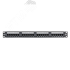 Панель 19'', 1U, 24 порта, Кат.5e, RJ45/8P8C, неэкран, черная NETLAN EC-URP-24-UD2