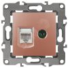 Розетка комбинированная RJ45+TV, Эра12, медь, 12-3110-14 ЭРА Б0027449