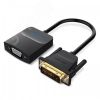 Конвертер мультимедиа активный DVI-D 25М на VGA, 0.15 м., черный Vention EBBBB