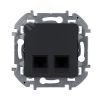 INSPIRIA розетка двойная RJ 45  категория 5e  UTP  антрацит Daccord/Legrand 673838