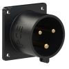 Вилка встраиваемая 32А/230V/1P+N+E/IP44, черная PCE 623-6x