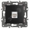 Розетка RJ45, Эра Elegance, антрацит, 14-3107-05 ЭРА Б0034306