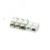 Соединитель Keystone для системы мониторинга, Кат.6, RJ45-RJ45 (8P8C), экранированный, металлик NIKOMAX/NIKOLAN NMC-KJSE55C-LS-MT
