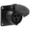 PCE Розетка встраиваемая 16А 230В 1P+N+E IP44, IP44 черная PCE 313-6f5x