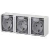 Розетка 3х2P+E IP54, 16A-250В, ОУ, Эра Эксперт, белый, 11-2405-01 ЭРА Б0020720