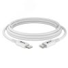 Кабель USB Type C на Lightning, 1.5 м., AL белый силикон, быстрая зарядка Greenconnect GCR-53531