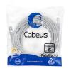 Патч-корд F/UTP, категория 6, 2xRJ45/8p8c, экранированный, серый, LSZH, 10м Cabeus PC-FTP-RJ45-Cat.6-10m-LSZH