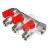 Коллектор резьбовой с шар.кранами ВМ 3/4x3/4x1/2x3 AQUALINK 02425