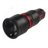 Розетка каб 16A/250V/2P+E/IP20 корпус черный, маркер черный PCE 25710-sr