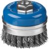 Щетка чашечная усиленная для УШМ, плетеные пучки стальной проволоки 0,8мм, 80ммхМ14 ''Профессионал''. ЗУБР 35271-080_z02