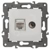 Розетка RJ45+TV, Эра Elegance, белый, 14-3110-01 ЭРА Б0034314