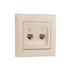 Розетка RAIN компьютерная 2-ая белая Lezard 703-0202-141