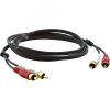 Кабель аудио 2RCA M на 2RCA M, 1.8 м., черный Kramer C-2RAM/2RAM-6