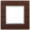 Рамка на 1 пост, дерево, Эра Elegance, венге+алюм, 14-5301-10 ЭРА Б0034569