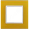 Рамка на 1 пост, стекло, Эра Elegance, жёлтый+бел, 14-5101-21 ЭРА Б0034476